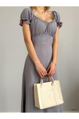 118645 TOPTAN GRİ ELBİSE