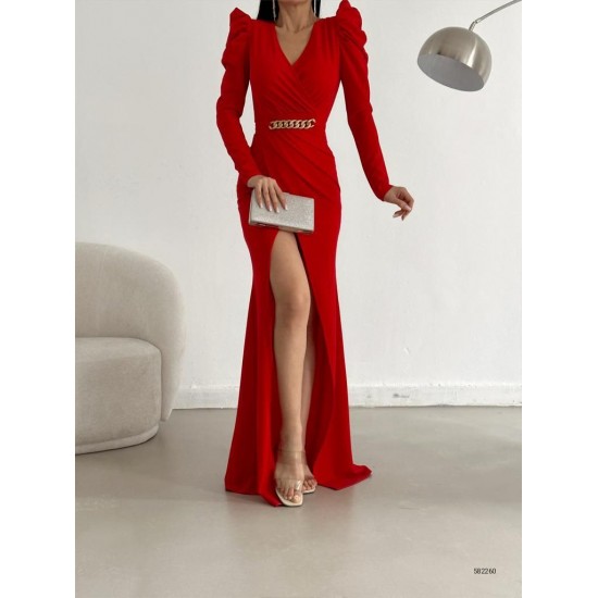 118701 red Evening dress