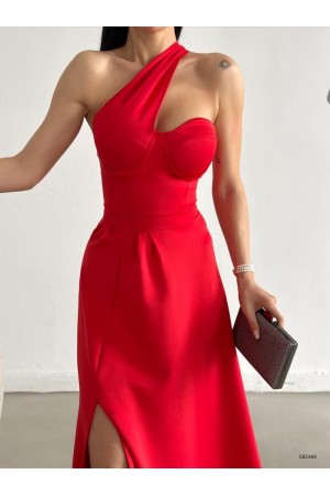 118716 red Evening dress