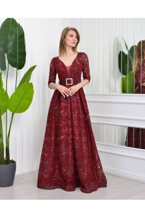 118886 TOPTAN BORDO ABİYE