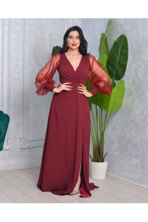 118917 TOPTAN BORDO ABİYE