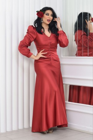 118925 burgundy Evening dress