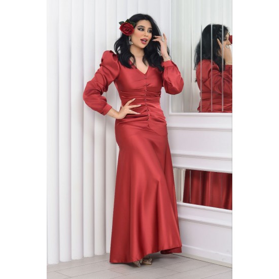 118925 burgundy Evening dress