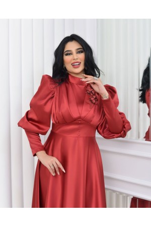 118926 burgundy Evening dress