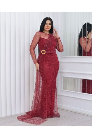 118935 TOPTAN BORDO ABİYE