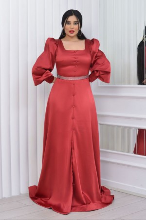 118938 burgundy Evening dress