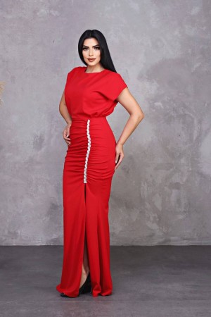 118946 TOPTAN KIRMIZI ABİYE