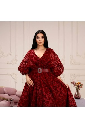 118948 TOPTAN BORDO ABİYE