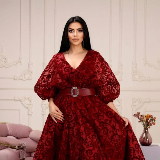 118948 burgundy Evening dress