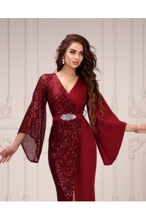 118952 TOPTAN BORDO ABİYE