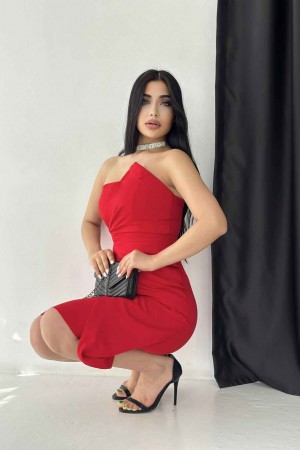 118976 red Evening dress