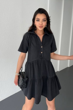 119018 TOPTAN SİYAH ELBİSE