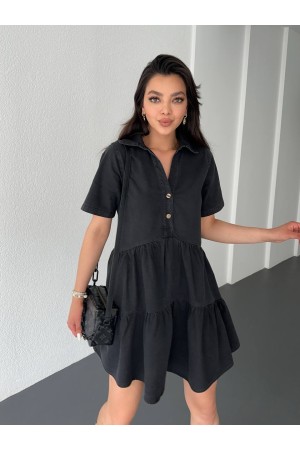 119018 TOPTAN SİYAH ELBİSE