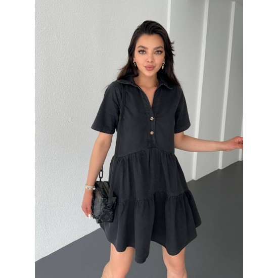 119018 TOPTAN SİYAH ELBİSE