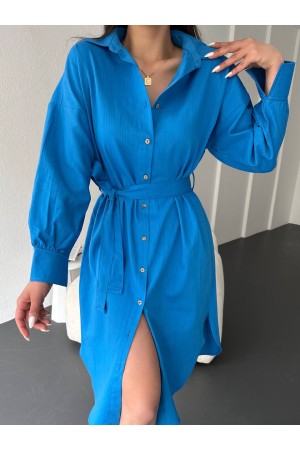 119019 TOPTAN MAVİ ELBİSE