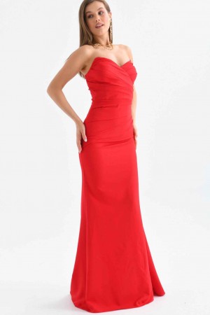 119031 red Evening dress