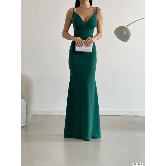 119078 GREEN Evening dress