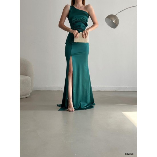 119110 GREEN Evening dress