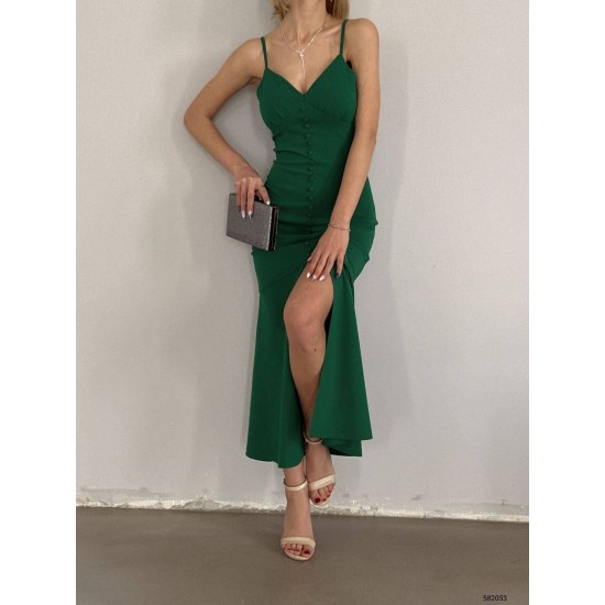 119117 GREEN Evening dress