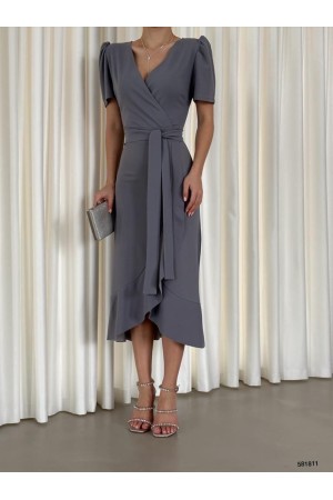 119136 TOPTAN GRİ ELBİSE