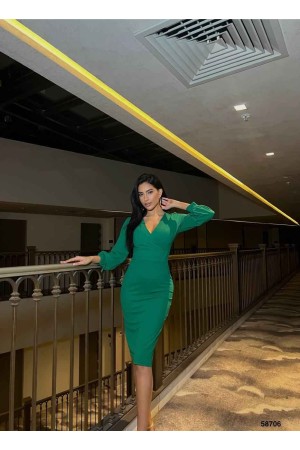 119151 "Emerald green" "Evening dress"