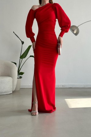 119166 red Evening dress