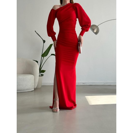 119166 red Evening dress