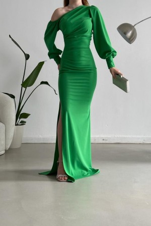 119167 GREEN Evening dress