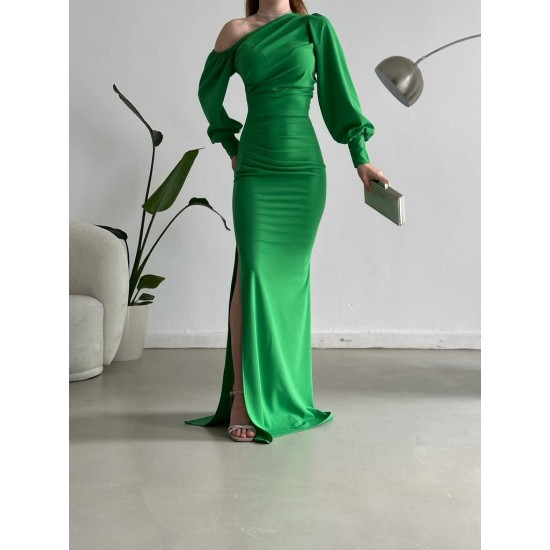 119167 GREEN Evening dress