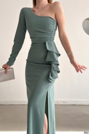 119211 Water is green Evening dress