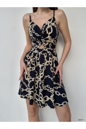 119215 TOPTAN DESENLİ ELBİSE