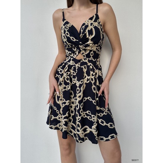 119215 TOPTAN DESENLİ ELBİSE