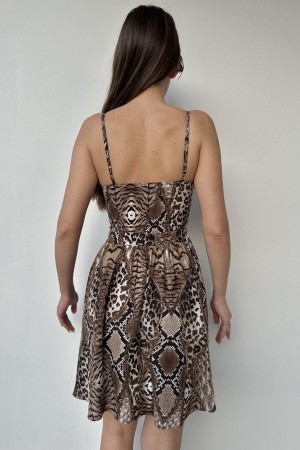 119216 TOPTAN DESENLİ ELBİSE