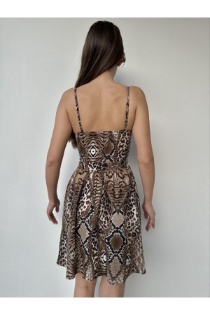 119216 TOPTAN DESENLİ ELBİSE