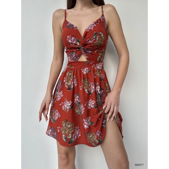 119217 TOPTAN DESENLİ ELBİSE