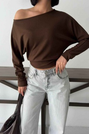 140034 COFFEE BLOUSE