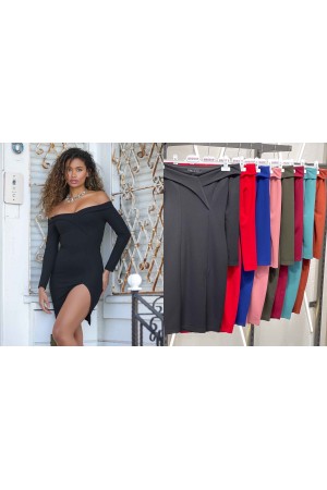 141646 TOPTAN KIRMIZI ELBİSE