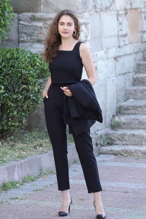 141659 TOPTAN SİYAH PANTOLON TAKIM