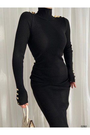 141753 TOPTAN SİYAH ELBİSE