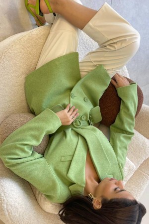 141987 TOPTAN FISTIK YEŞİLİ CEKET