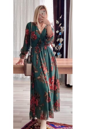 142021 TOPTAN DESENLİ ELBİSE