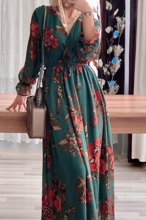 142021 TOPTAN DESENLİ ELBİSE