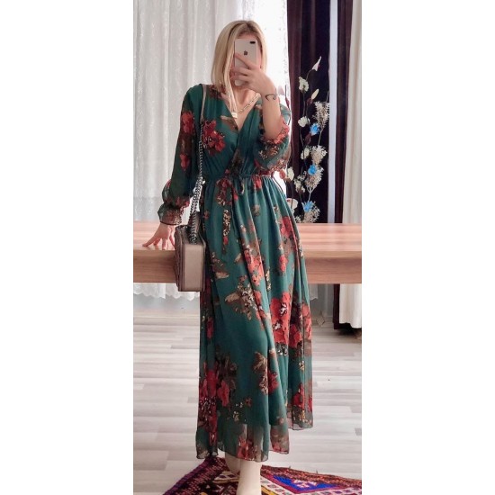 142021 TOPTAN DESENLİ ELBİSE