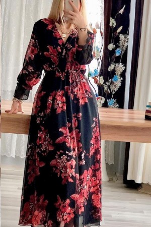 142022 TOPTAN DESENLİ ELBİSE