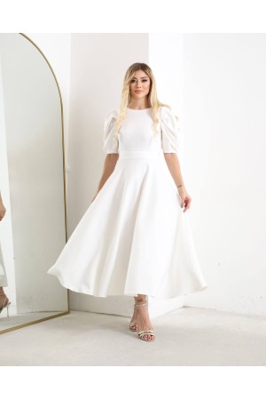 143566 TOPTAN BEYAZ ELBİSE