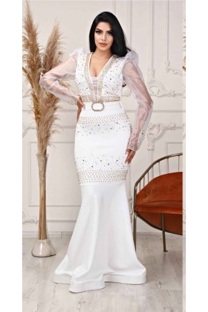 143845 TOPTAN BEYAZ ELBİSE