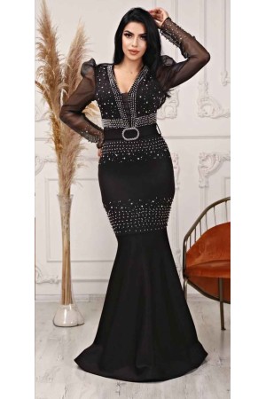 143846 TOPTAN SİYAH ELBİSE