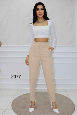 143860 TOPTAN BEJ PANTOLON