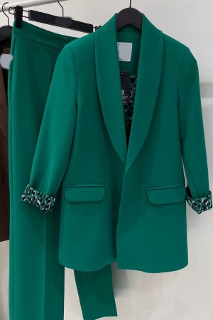 144088 TOPTAN YEŞİL PANTOLON TAKIM