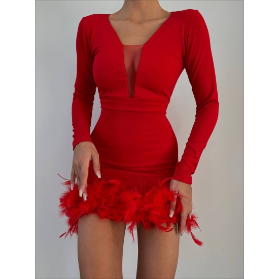 144246 red DRESS